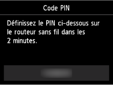 Écran WPS (code PIN) : Définissez le code PIN ci-dessous pour le routeur sans fil.
